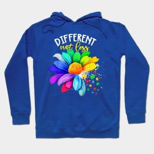 Different Not Less Autism Awareness, In April We Wear Blue Hoodie